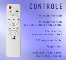 Carregar imagem no visualizador da galeria, Ventilador e luz de teto
