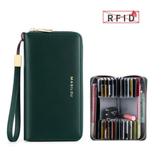 Carregar imagem no visualizador da galeria, CARTEIRA DE COURO FEMININA - proteção Antifurto RFID