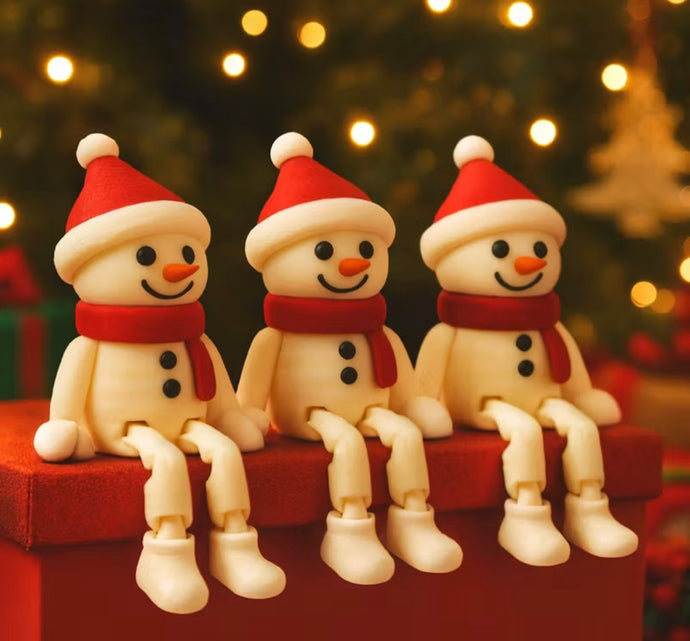 Boneco natalino com pernas articuladas ( 3 uni )